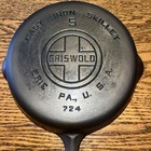 Vintage Griswold  5 Cast Iron Skillet Large Logo 724