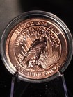 1 Oz 999 Fine Copper Peace Dollar Round With Capsule   Stand