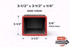 3-1 2  X 3-1 2  1 4  Square Steel Tubing     Select Length