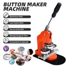 Button Maker Diy Badge Punch Press Machine 100pcs Components Buttons 37 58mm Us