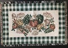 2 Placemats Heavy Woven Cotton Veggies Washable India