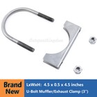 304 Stainless Steel U-bolt Muffler exhaust Clamp 3inch