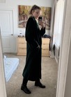 Vtg 1980s Fleurette 100  Wool Long Coat Double Breasted Hunter Green Usa Made