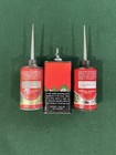 Vintage Texaco Home Lubricant Oil Can Lot Of 3  2x 3 Oz And 1 4 Oz Lead Top Can