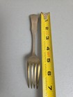 Extra Coin Silver Plate Meat Fork Unknown Maker  Approximately 7 25 Inches  