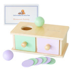 Montessori Wooden Shape Sorter Toy For 1-3 Year Old With Object Permanence Focus