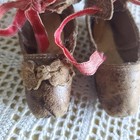 Pair Of Early Antique Leather Doll Shoes  27