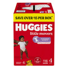 Huggies Little Movers Baby Diapers  Size 4  22-37 Lbs   116 Count