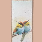 Hopper Studios Bookmark Lucy   Lewis The Lovebirds Gold Foil Ribbon Tassel Gift