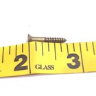 Vintage Nos  Solid Brass Wood Screws With Slotted Flat Head 3 4  X  4 - 12pk
