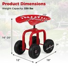 Rolling Garden Cart Heavy Duty Workseat W  360   Swivel Seat   Adjustable Height