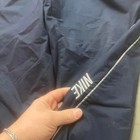 Y2k Nike Men s Blue Silver Stripe Baggy Lined Track Pants Vintage Skate S