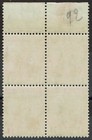 Trinidad And Tobago 1917 War Tax Britannia 1d Plate 1 Block Stamps Mnh   