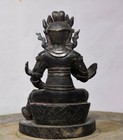 7 china Antique Tibet Tibetan Buddhism Temple Bronze The King Of Wealth Statue