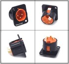 Xlr Male Jack 3 Pin - Black Metal Audio Connector - 4 Pack