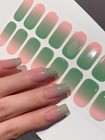 Women 3d Gradient Color Diy Manicure Nail Decal 16 Tips Full Nail Sticker