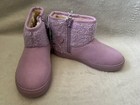 Cat   Jack Toddler Girls Boots Sz 11 Keely Animal Shearling Faux Fur Purple
