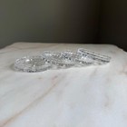 Vintage Cut Glass Coasters Set Of 4 Starburst Sunburst Clear Crystal Style Bar