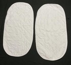 Quilted Waterproof Crib Mattress Pad White Cotton Blend With Oval 5pc Liners Set