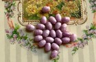 25 Vintage Glass Beads Rice Light Amethyst Old Rare Unusual Unique Purple   119
