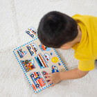 Melissa   Doug Vehicles Sound Puzzle - Wooden Peg Puzzle With Light-activated So