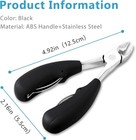 Extra Large Toe Nail Clippers For Thick Hard Nails Cutter Heavy Duty Stainless