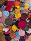 Lot Of 25 Mini Crochet Granny Squares Mixed Random Assorted Colors Approx 1 