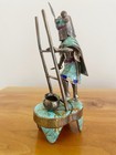 Sterling Kachina Southwest Artist David Freeland Jr Silver Turquoise Stone Inlay
