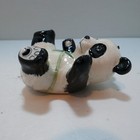      Vtg Htf  Porcelain Playful Panda Bear Cub Figurine With Bamboo Mark      3   