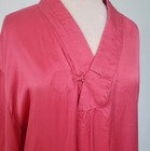 Vtg Winter Silks Large Dressing Gown Robe 100  Silk Pink Satin 3 4 Sleeve Kimono