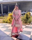 Pure Chinnon Salwar Kameez Indian Pakistani Party Wear Dress New Designer Wear