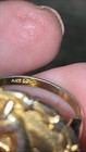 Vintage Art Gemini Zodiac Ring Gold Silver Tone Signed Art Depn Astrology