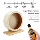 Antiai Hamster Wooden Silent Wheel - Small Animal Exercise Wheel Accessories - M