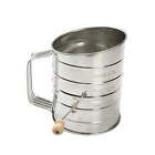 Mainstays Stainless Steel 3 Cup Flour Hand-crank Sifter With Beechwood Handle 