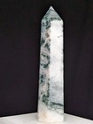 Moss Agate Tower Druzy Quartz Crystal Gemstone Large Big Tall Point Chakra