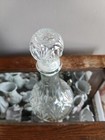 Anchor Hocking Clear Glass Decanter And Stopper     Medallion Clear Pattern     9    