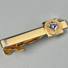 Knights Of Columbus Tie Clip Swank K Of C Vintage Gold Tone Enamel C1960