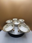Set Of Six Vintage Nore Taki Cream Soup Bowls  Double Handles