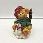 Lot Of 5 Vintage Resin Teddy Bear Figurines Fishing Gardening Christmas 4   6   