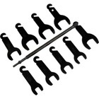 Lisle 43350 Pneumatic Fan Clutch Wrench Set  10 Pc