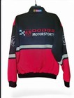 Nascar Dodge Racing Motorsports Ram Essex Mens Jacket  Black Red Embroidered Med