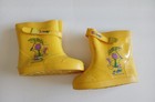 Vintage 1993 Barney Yellow Rain Boots Kids Size 7 Lyons Group Umbrella Shoes