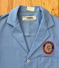 Vintage Wrangler Blue Lab Shop Coat 44 Spartan School Of Aeronautics Patch Usa