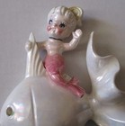Vintage Norcrest Mermaid And Fish Ceramic Wall Plaque