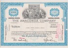 Anaconda Company 2 Color Stock Certificate Set Mining Montana