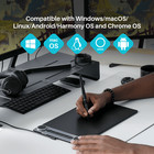 Huion Inspiroy Dial 2 Bluetooth Wireless Graphics Drawing Tablet With Dual Dials