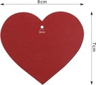 80 Pcs Red Paper Hearts Paper Kraft Gift Tags Heart Shape With String For Valent