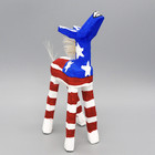 Navajo Folk Art-smiling Red  White    Blue Horse By Ivetta Yazzie