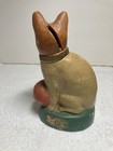 Clay Cat With Red Ball Bank Vintage