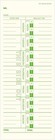 Weekly Time Cards 1-sided 3 5  X 9  - 1000 Count  Named Days  Green Print  Emplo